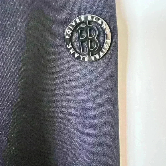 NWT! Poivre Blanc-logo Stretch Fleece Hoody Fancy Gothic Blue - Picture 5 of 7
